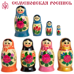 Matrjoschka Rossijanotschka 4 Puppen 9cm