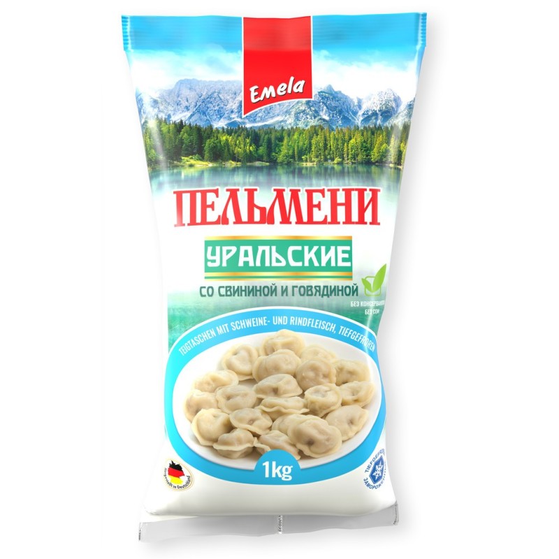 Teigtaschen Pelmeni Uralskie mit Rind- und Schweinefleisch 1kg